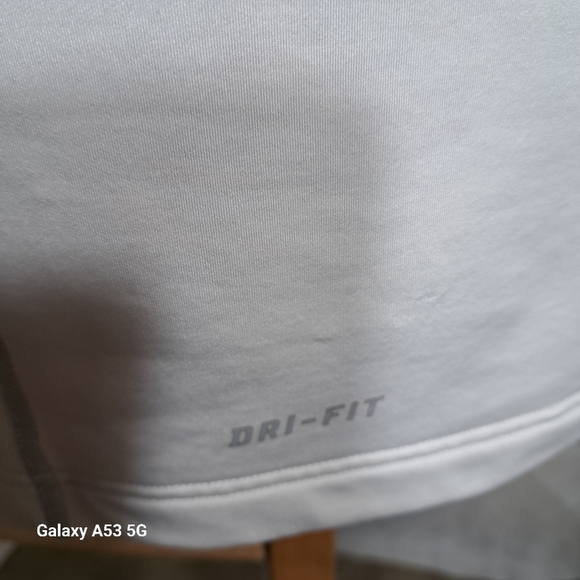 Nike Pro Combat Lt Gray Long Sleeve Dri-Fit Pullover Shirt Men's Size XL - Picture 5 of 9